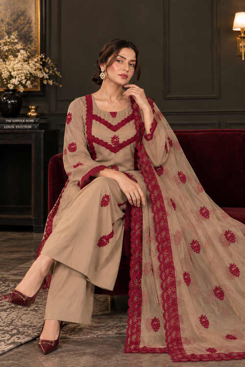 Chiffon 3 Piece Suit