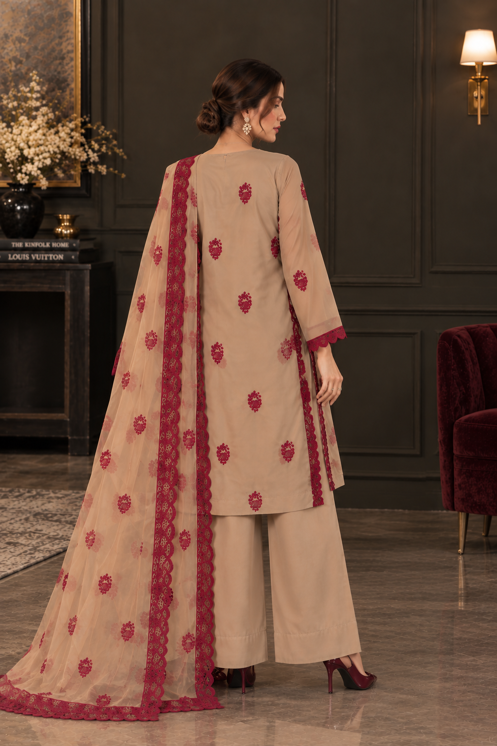 Chiffon 3 Piece Suit