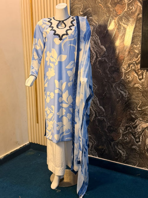 Blue Bloom Boski 3-Piece Suit