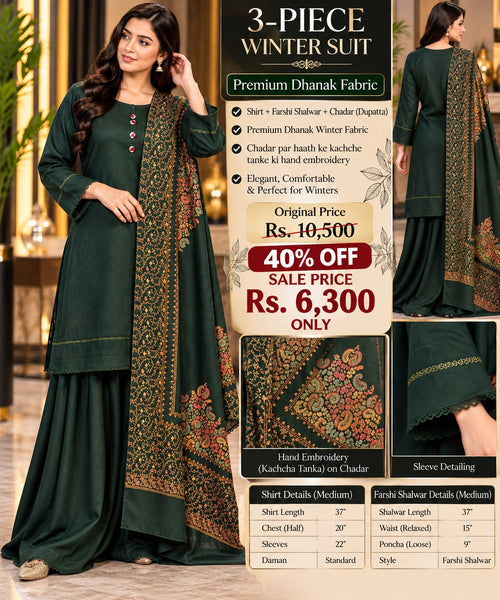 3-Piece Dhanak Winter Suit