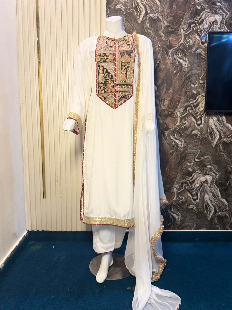 White MAD Silk Dress
