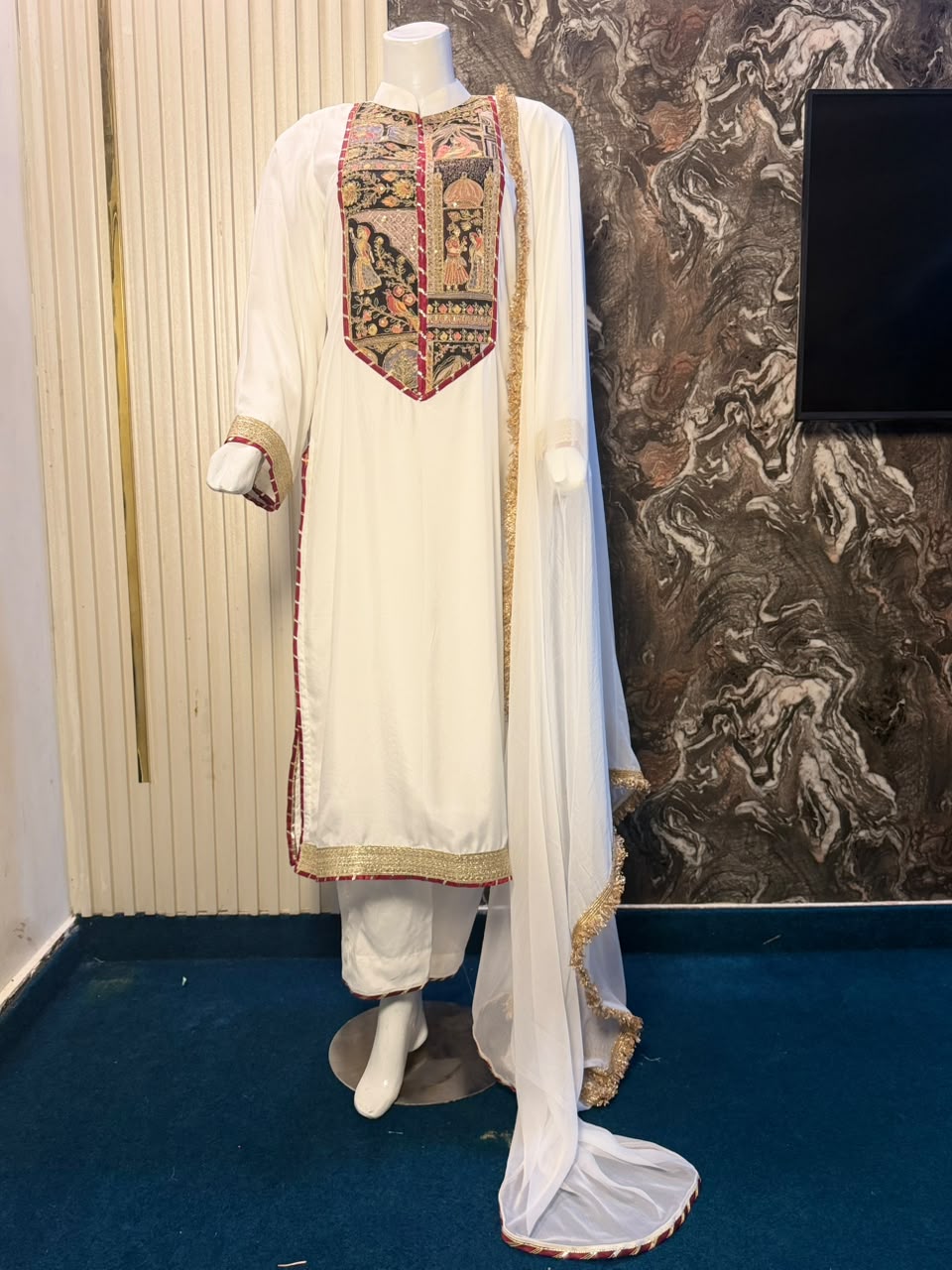 White MAD Silk Dress