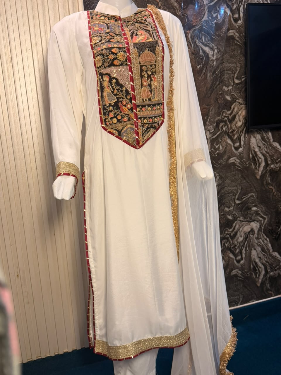 White MAD Silk Dress