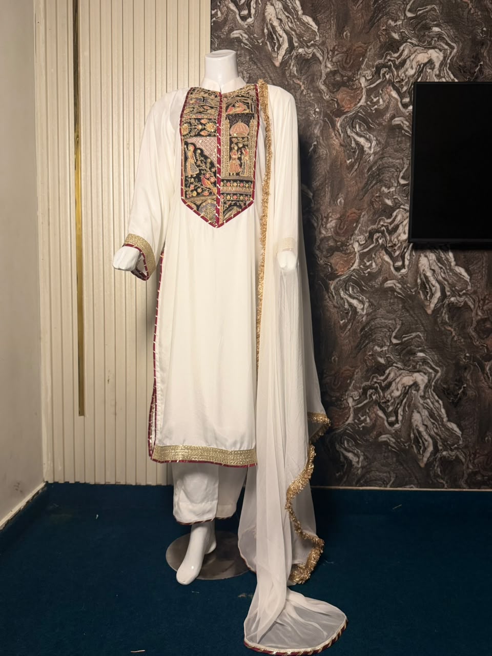 White MAD Silk Dress