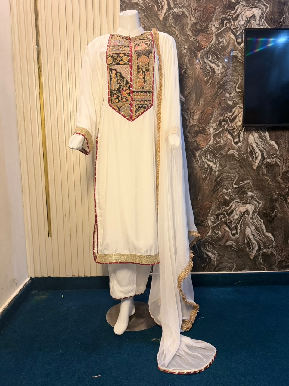 White MAD Silk Dress