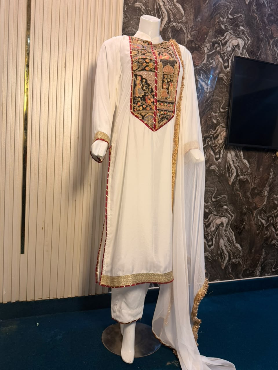 White MAD Silk Dress