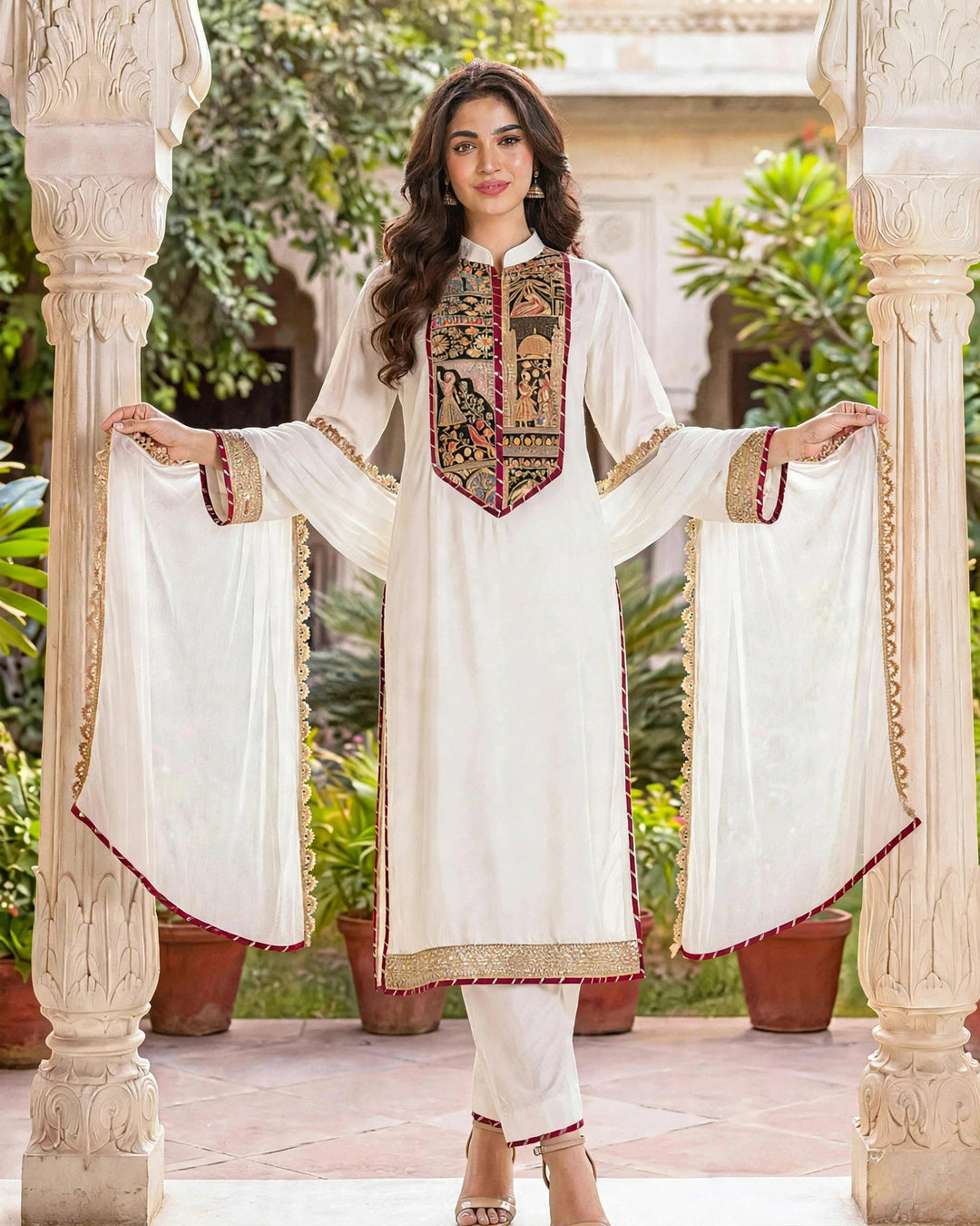 White MAD Silk Dress