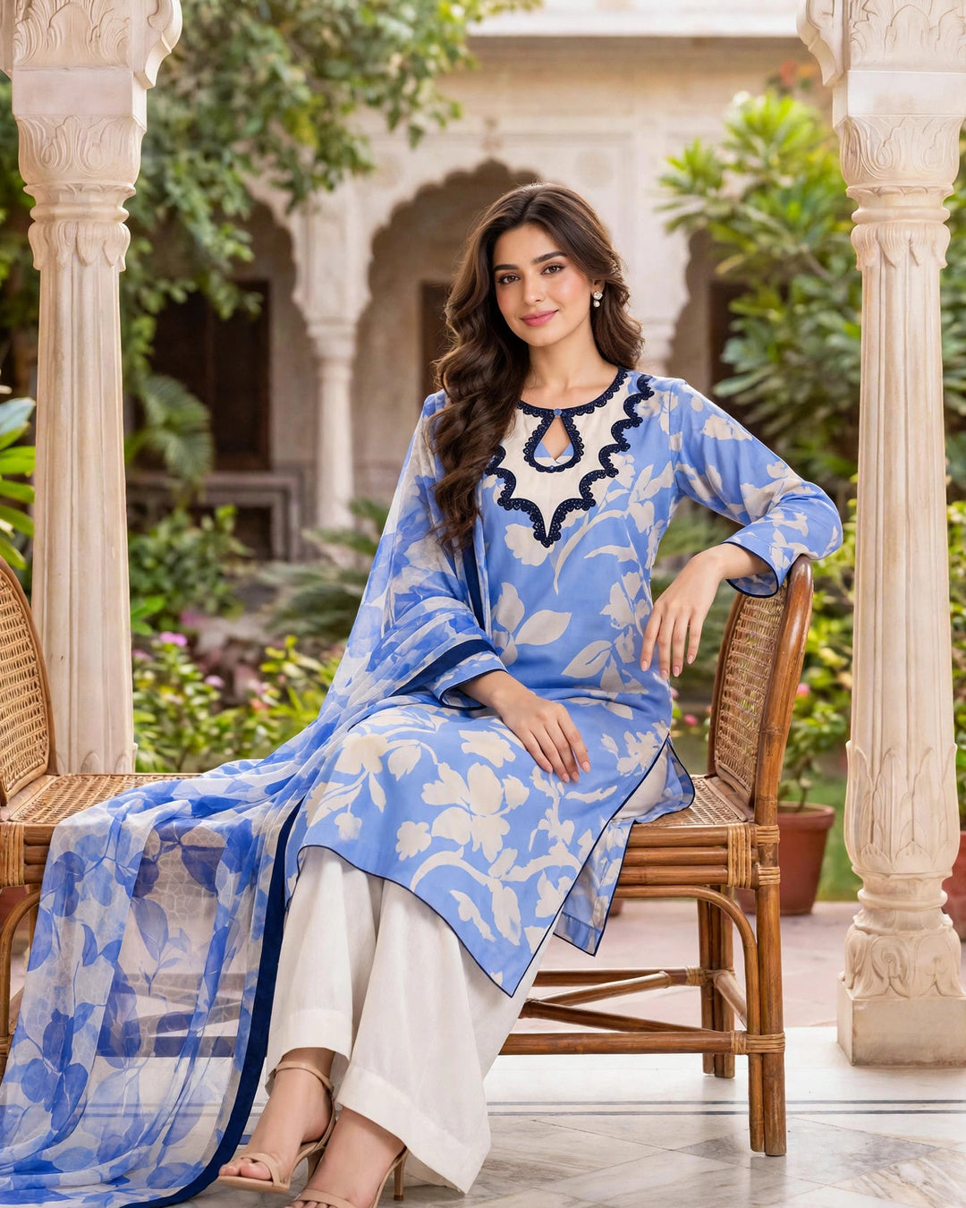 Blue Bloom Boski 3-Piece Suit