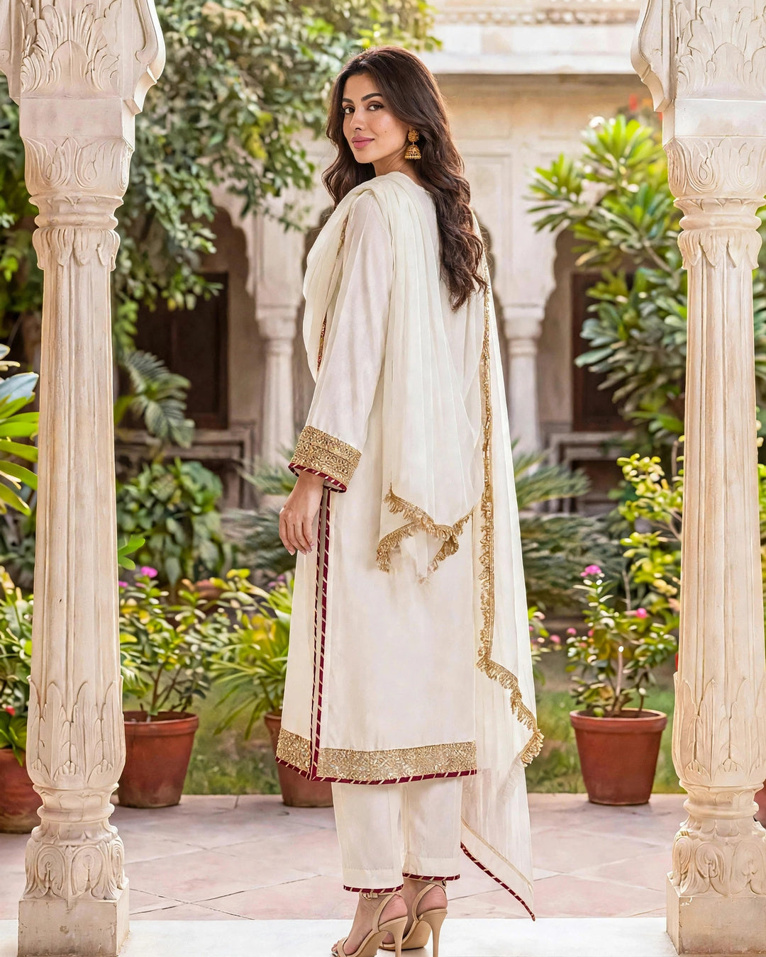 White MAD Silk Dress