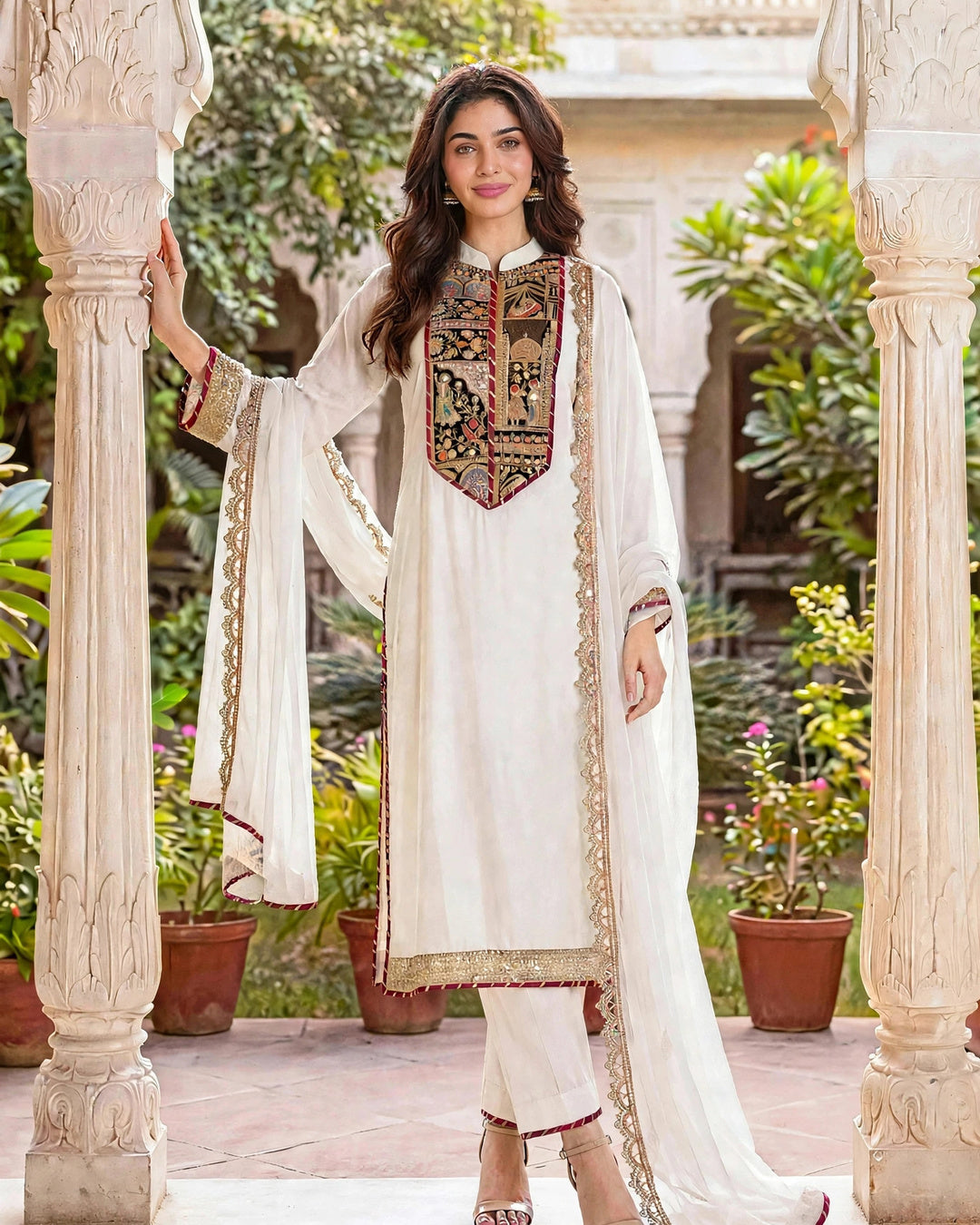 White MAD Silk Dress