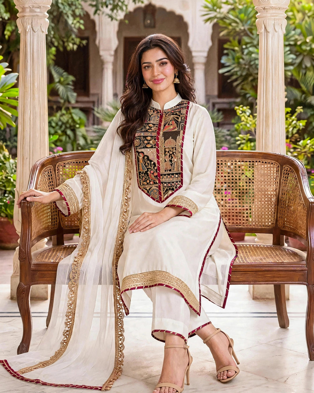 White MAD Silk Dress