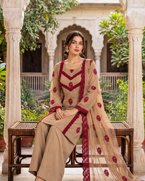 Chiffon 3 Piece Suit