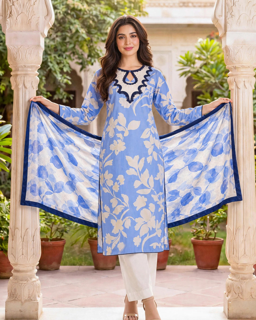 Blue Bloom Boski 3-Piece Suit